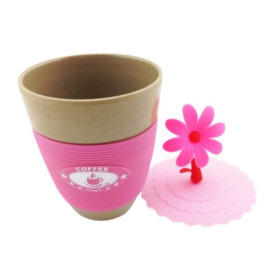 Rice Husk Fiber Mug with Silicon sleeve 500ml